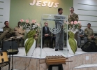 Pr Wolff ministra em culto de militares em Porto Belo-SC