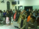 Culto com participação de vários militares na cidade de Guaramirim