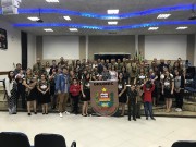 Grande participação de militares neste culto