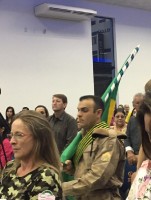 Grande participação de militares neste culto