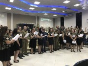 Grande participação de militares neste culto