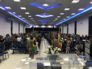 Grande participação de militares neste culto