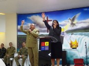 Presença de vários militares neste belo culto