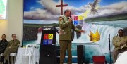 Presença de vários militares neste belo culto