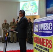 Presença de vários militares neste belo culto