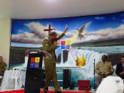 Presença de vários militares neste belo culto