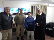 Visita e oração no 1ºBPM em Itajaí